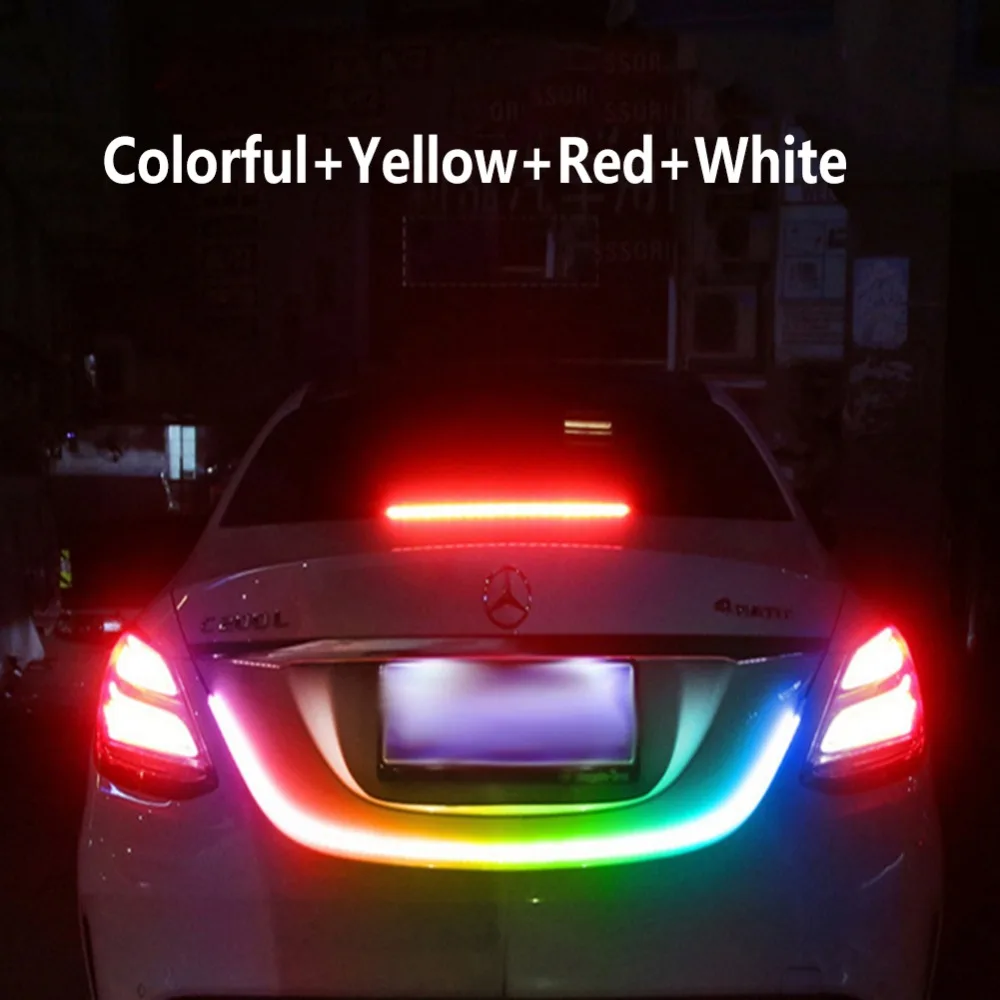 Bostar авто задние ворота Поворотная сигнальная световая полоса RGB Светодиодные