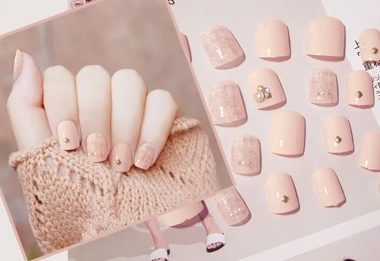 24pcs fashion long fake nails tips Fashionelegance false nail art with free glue for girls | Красота и здоровье