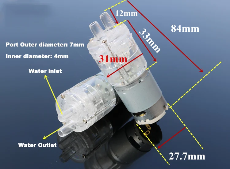 DC 5V~ 12V 6V 9V прозрачный маленький мини R385 самовсасывающий водяной насос всасывающий насос водяное охлаждение циркуляция