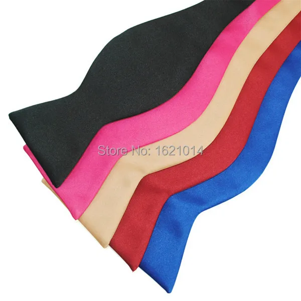 Высококачественный однотонный галстук бабочка ярких цветов классическое