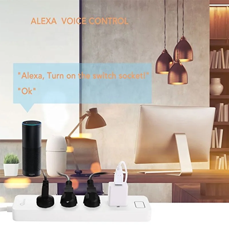 Wifi Smart power Strip розетки переменного тока разъем с usb зарядным портом синхронизации