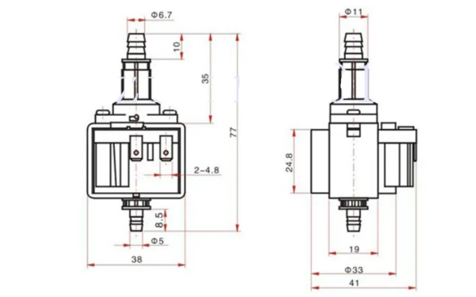 YIMAKER микро 33DSB электромагнитный водяной насос AC220V 16 Вт паровой утюг медицинский самовсасывающий Магнитный жидкостные насосы