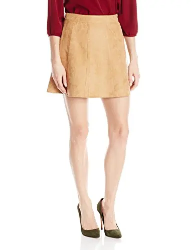 

Women's Faux Suede A-Line Skirt custom-made feminine casual above the knee skirts