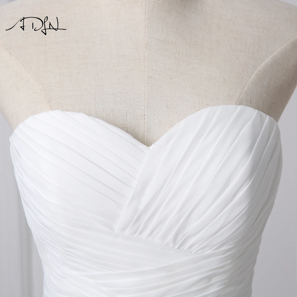 Женское свадебное платье ADLN шифоновое размера плюс со шнуровкой и стразами до 50