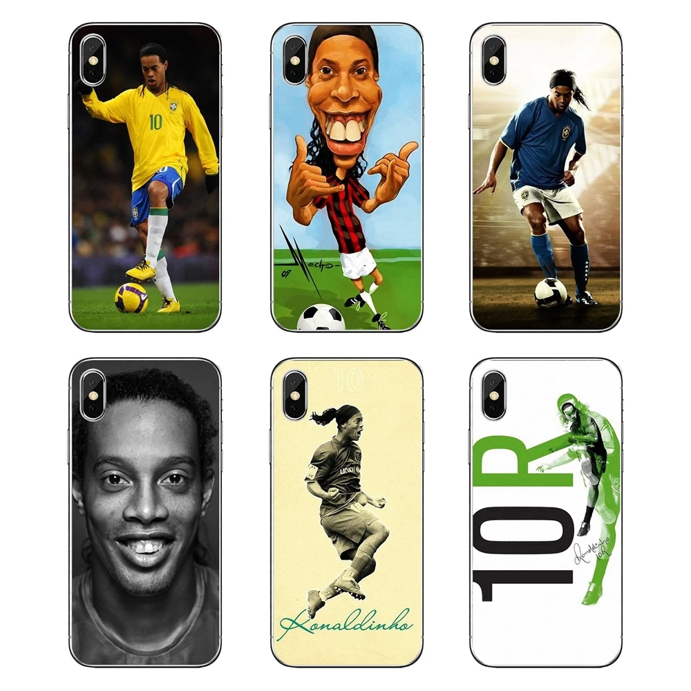 Ronaldo Ronaldinho Soccer Star Brasil для Samsung Galaxy A5 A6 A7 A8 A9 J4 J5 J7 J8 2017 2018 Plus Prime мягкие прозрачные