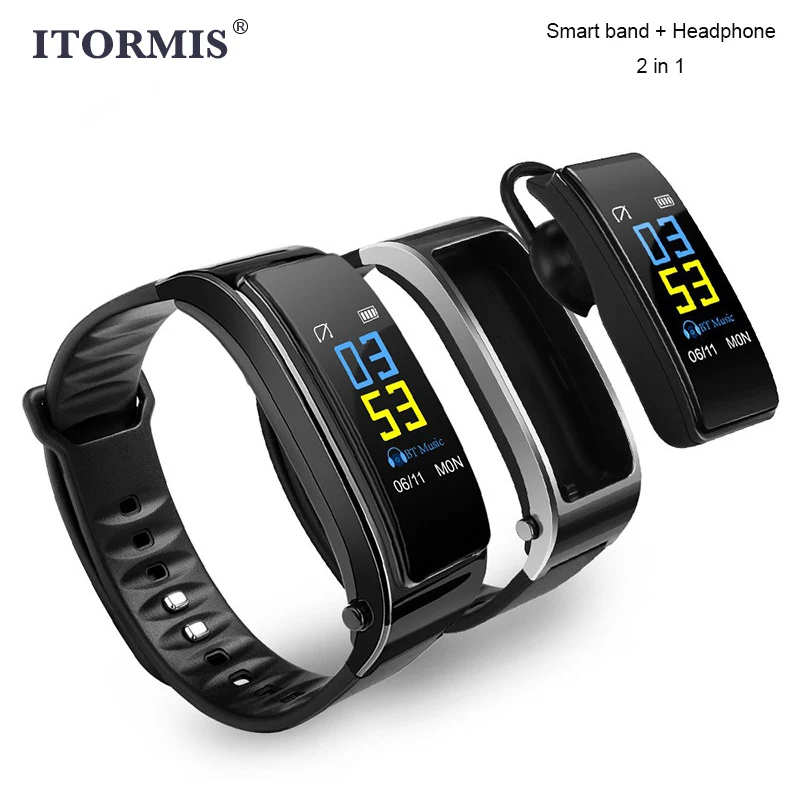 ITORMIS Смарт TalkBand Talk Band Браслет Смарт-браслет Bluetooth наушники беспроводные звонки PK