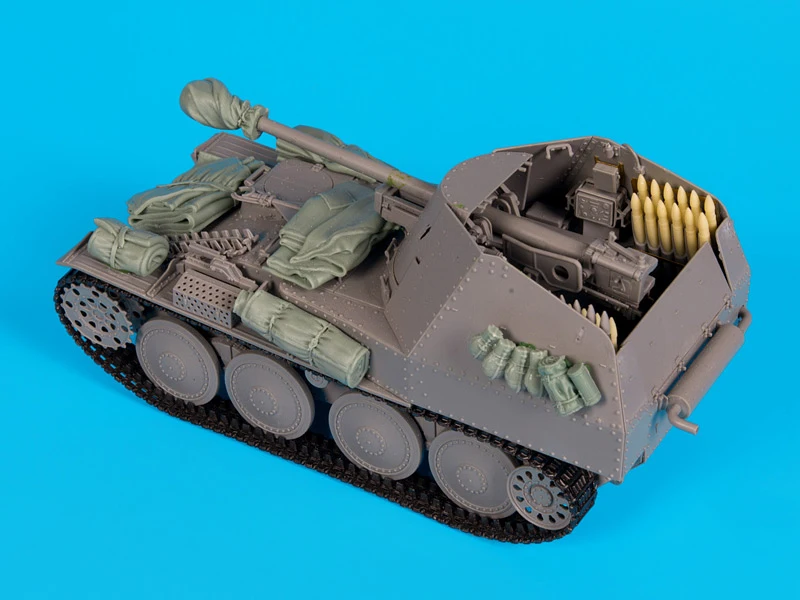 Несобранный набор аксессуаров Marder III 1/35 года без бака фигурка из исторической
