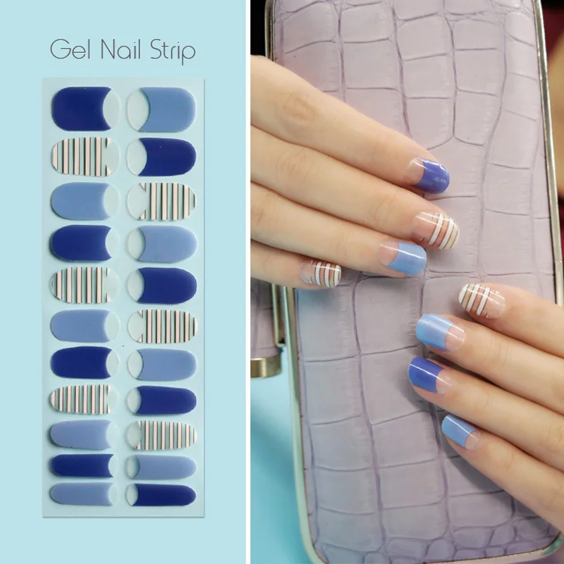 30 Designs Colorful Nail Art Stickers 22 Tips Acrylic Wraps Decorations DIY Manicure Adhesive Nails Decals | Красота и здоровье