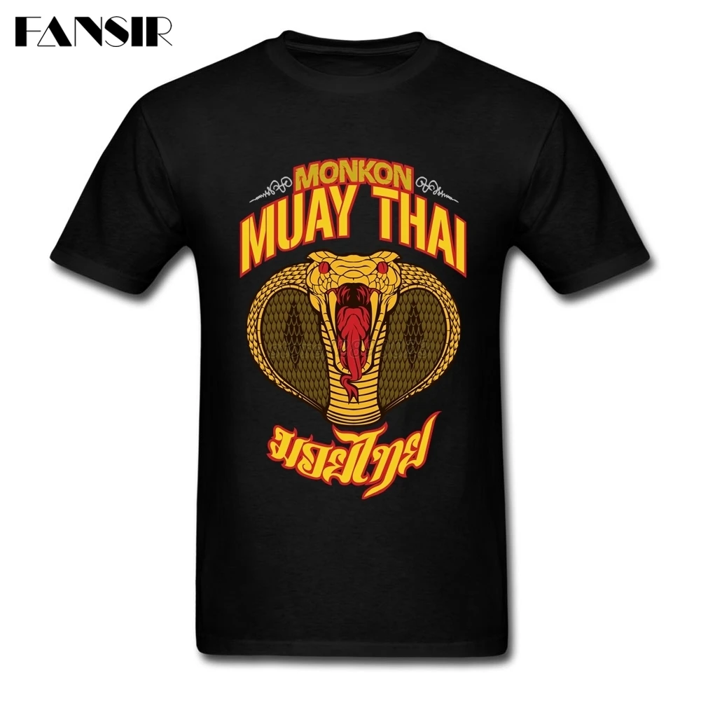Потрясающие мужские футболки Monkon Muay Thai Snake Fighter Мужская футболка с коротким