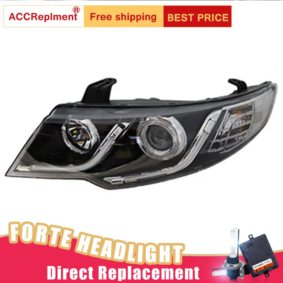 

2Pcs LED Headlights For Kia Forte 2019-2014 led car lights Angel eyes xenon HID KIT Fog lights LED Daytime Running Lights