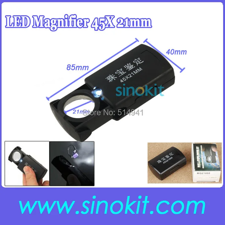 Free Shipping Promotional 45X LED Loups Jewelry tools Magnifier MG21008 | Инструменты