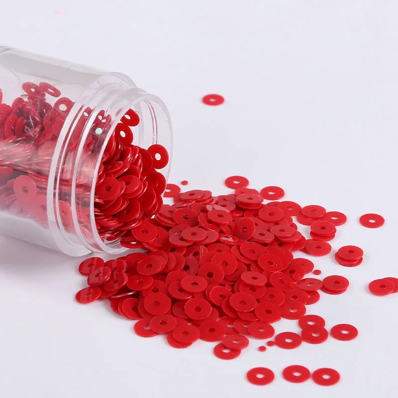 Solid Red 4 мм блестки сплошной цвет серии Блестки Швейные Свадебные украшения ремесло аксессуары для одежды Lentejuelas Para Coser 20 г - Цвет: Solid Red
