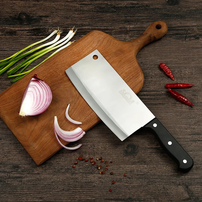 Нож для резки мяса китайский нож мясника кухонный из нержавеющей стали с