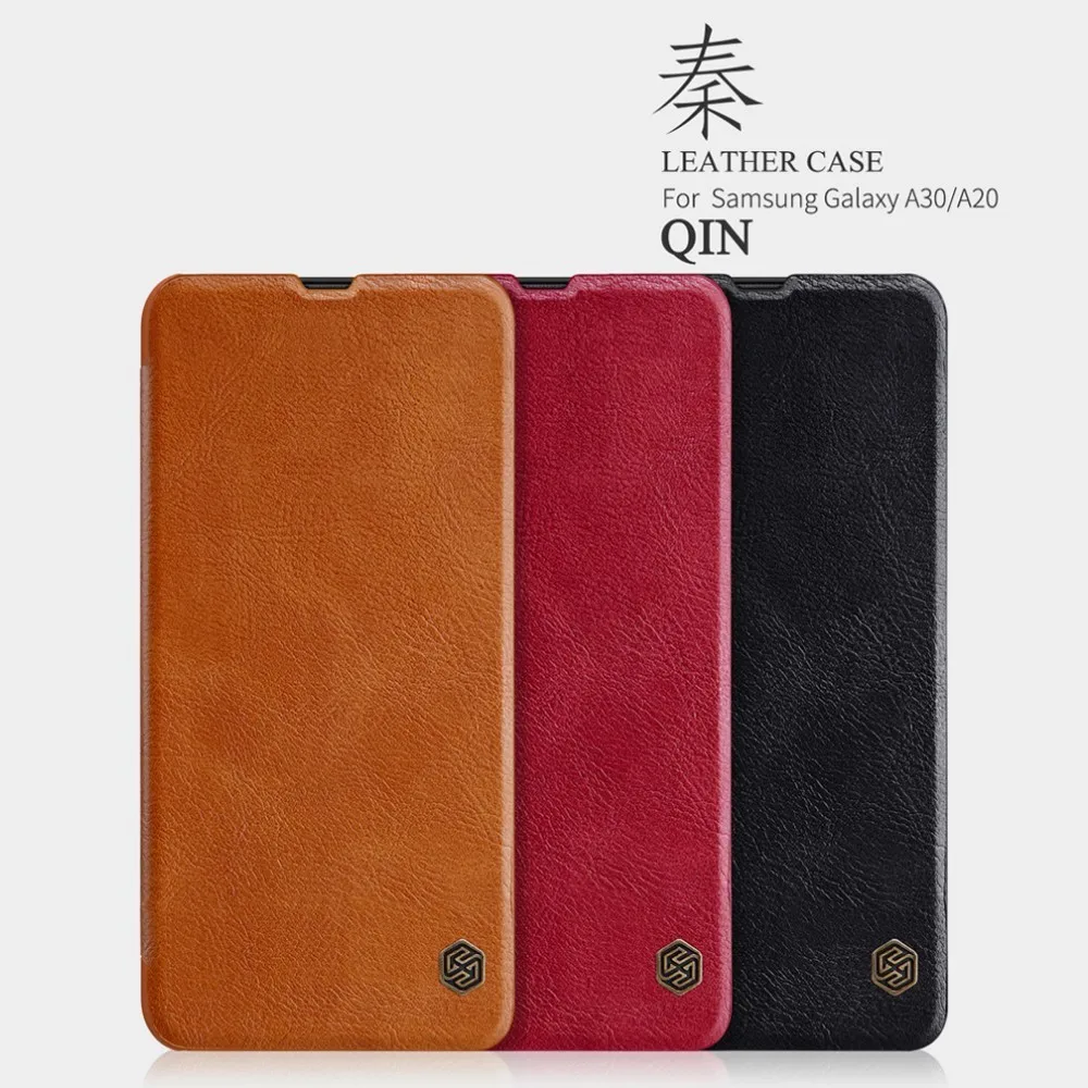 For Samsung Galaxy A30/A20 case Nillkin smart wake up Qin wallet Flip Leather case protective cover for Samsung A30/A20 case