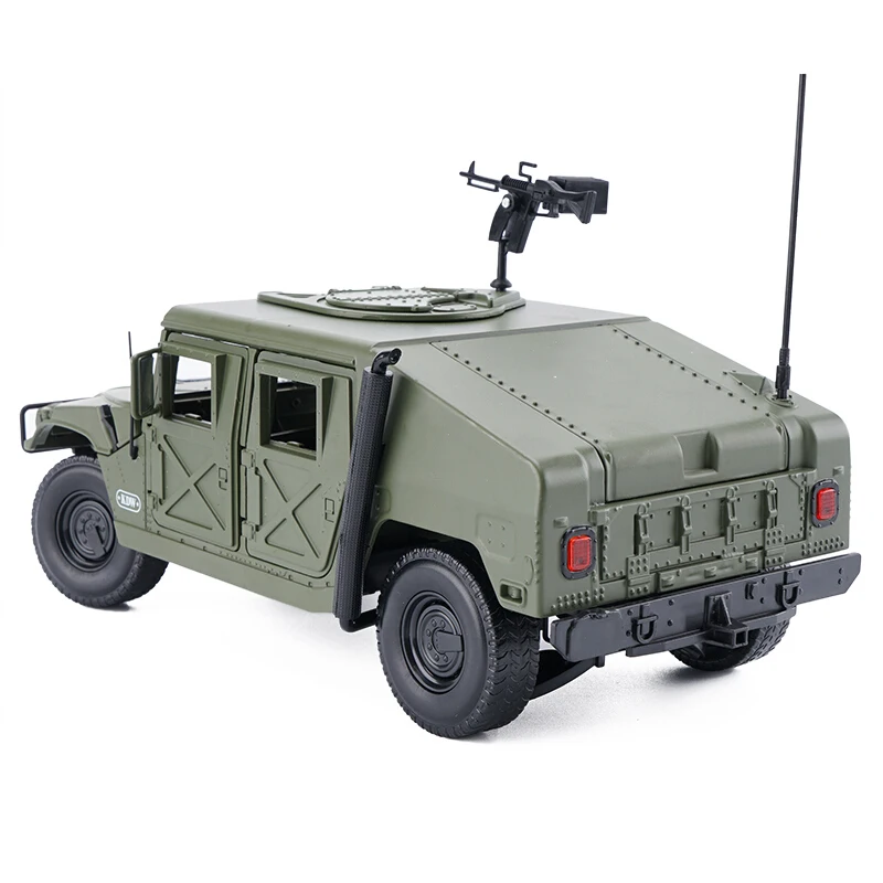 Высокая имитация 1:18 усовершенствованная военная модель автомобиля колесницы из сплава, коллекция игрушек из металлических отливок