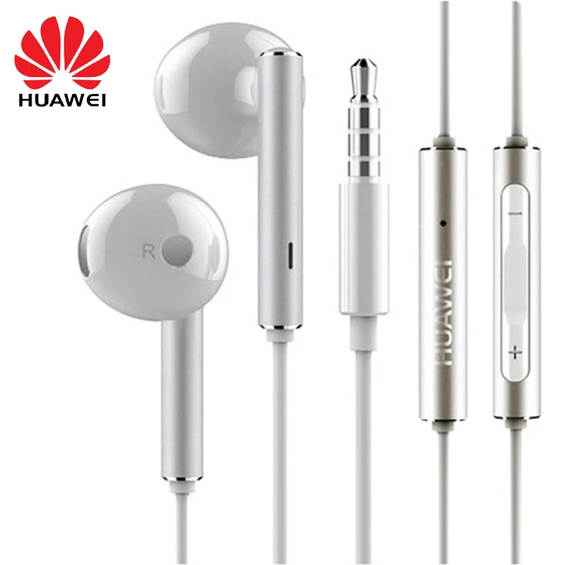 Наушники вкладыши Huawei AM116 металлические наушники с микрофоном и регулятором