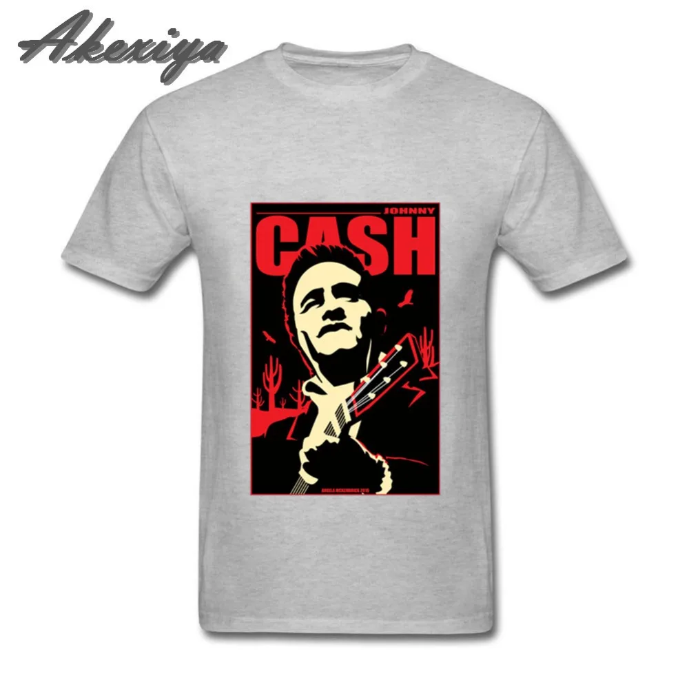 Мужская приталенная футболка с коротким рукавом johny Cash черная Повседневная