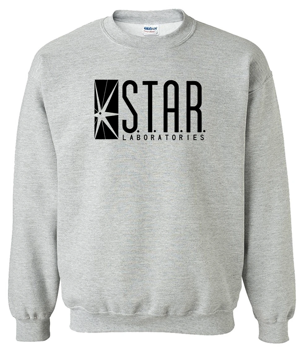 Толстовка STAR S. T. A. R. labs, мужская спортивная одежда, серия Супермена, весенне-Зимние флисовые толстовки с капюшоном, модные спортивные костюмы с круглым вырезом - Цвет: gray1