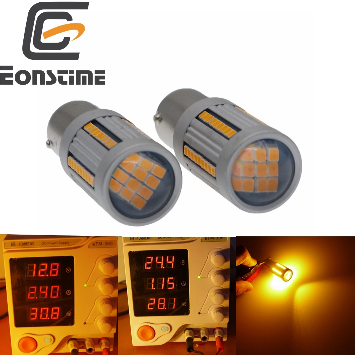 Eonstime 2 шт. 30 Вт 2.4A 66SMD LED CanBus No Error 1156 BA15S PY21W автомобильный указатель поворота без