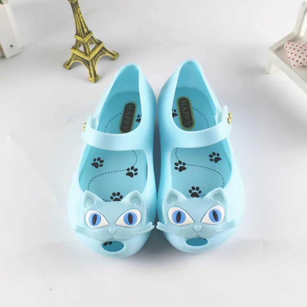 2018 Лето мини мелиссы Милый кот Девушки Желе Сандалии Для Мальчики Дети