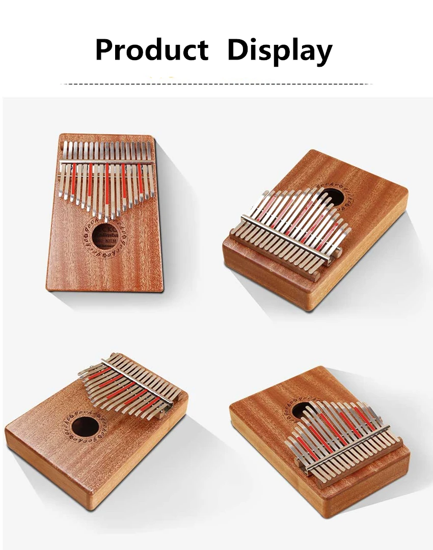 JDR 17 ключ палец калимба Mbira Sanza большой палец пианино карманный размер поддерживающая сумка Gecko клавиатура Marimba деревянный музыкальный инструмент