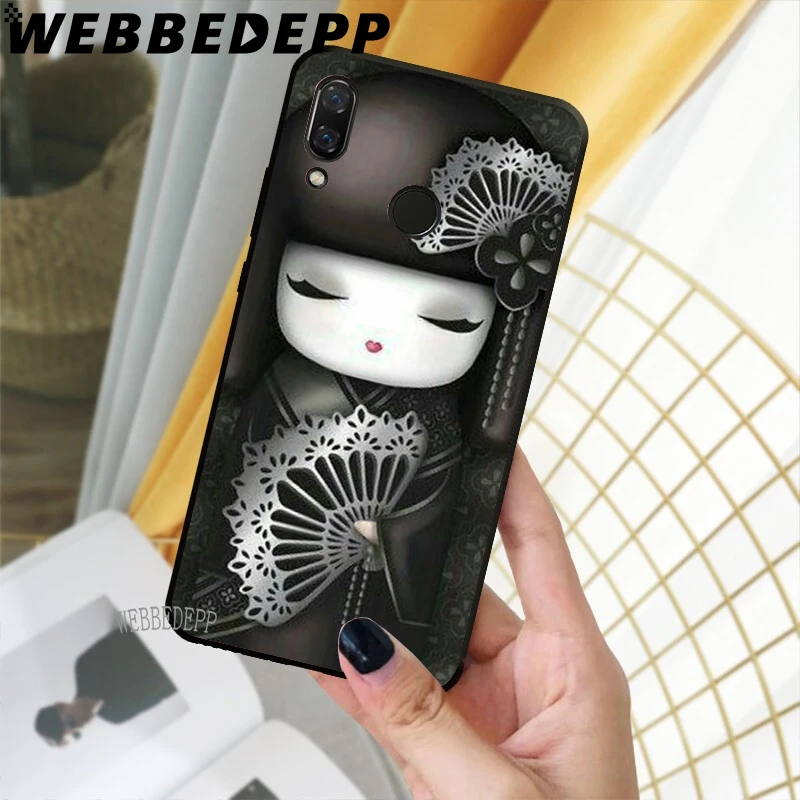 WEBBEDEPP kawaii японская кукла Kokeshi мягкий чехол из ТПУ для Xiaomi Mi 6 8 A2 Lite 9 Pro A1 Mix 2s Max 3 F1