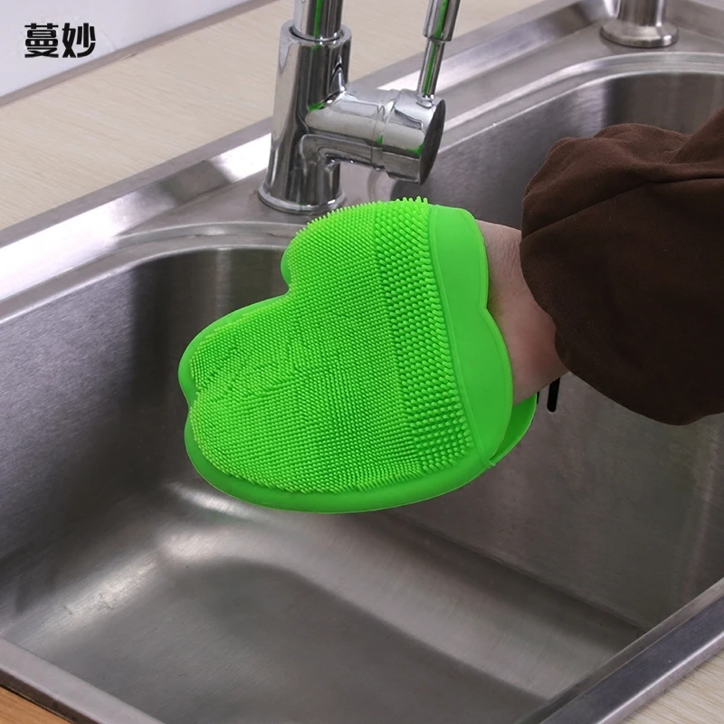 ZTSilicone щетка для мытья посуды бытовые щетки чаша металлическая Губка