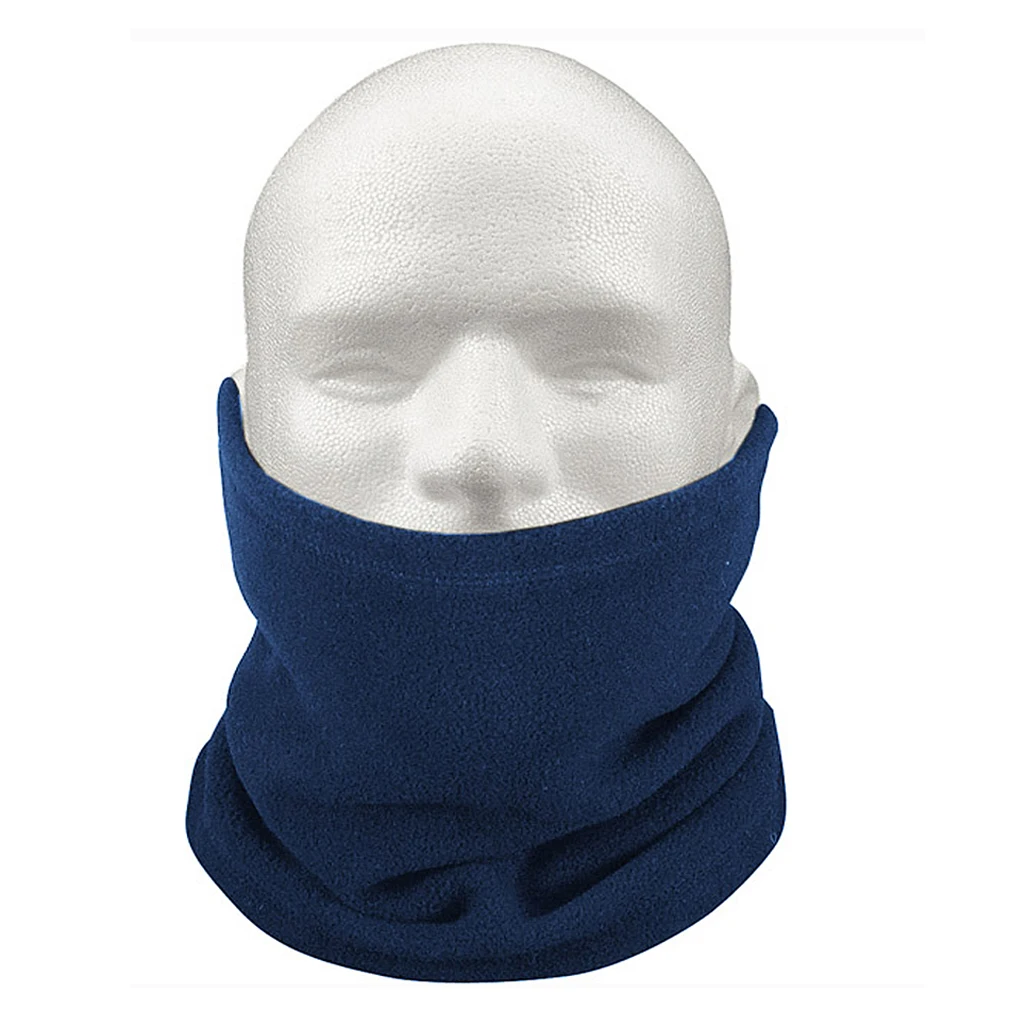 

3-IN-1 Fleece Neck Warmer Snood Scarf Hat Unisex Ski Wear - Blue