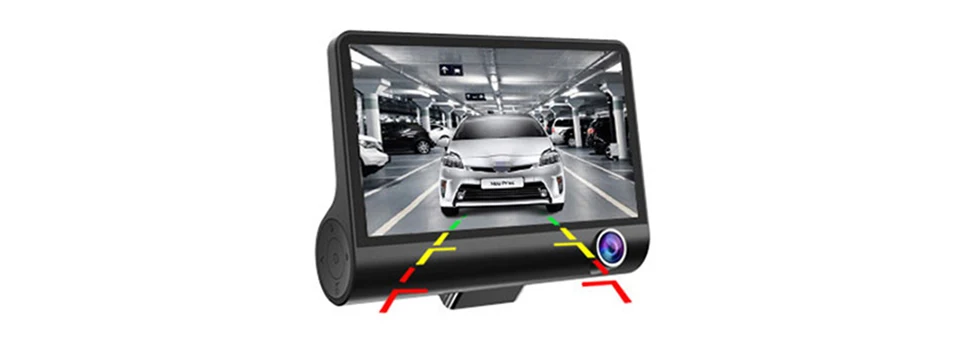 MaoHooMa Car Dvr 3 Camera Lens 4.0 Inch Dash Cam Auto Video Recorder Registrator Dual Lens With Rear View Camera DVRS Camcorder