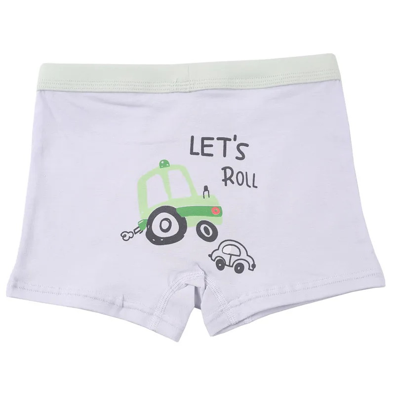 5 шт./партия детские трусы-боксеры с милым рисунком для мальчиков удобные дышащие