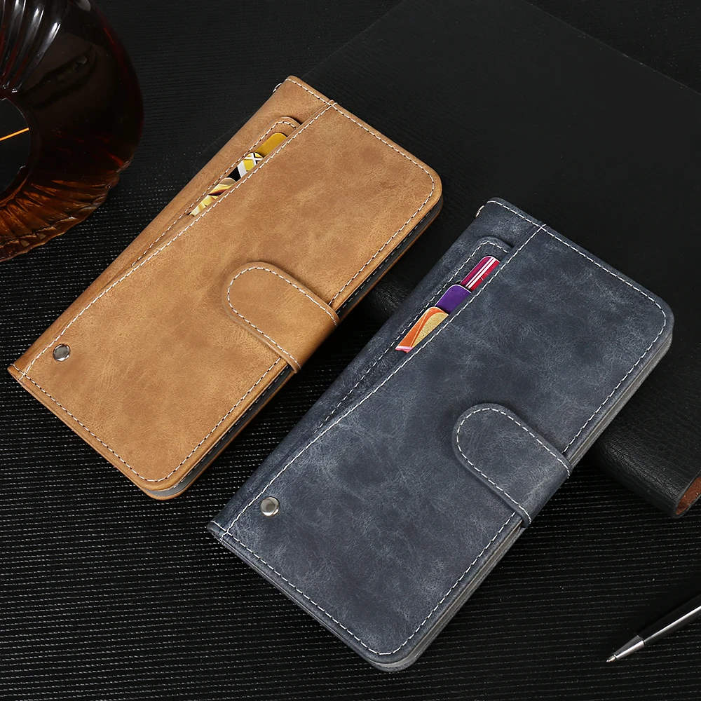 Роскошный кошелек Oukitel K12 винтажный кожаный чехол с откидной крышкой и
