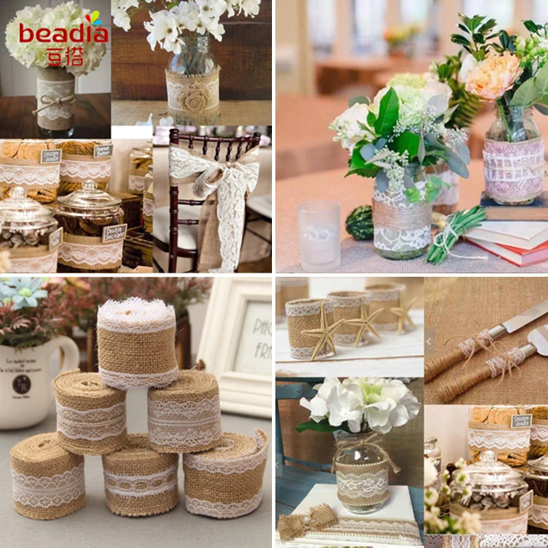 Джутовая лента в рулонах 2 метра 5 см|ribbon ribbon|ribbon 5cmribbon rustic |