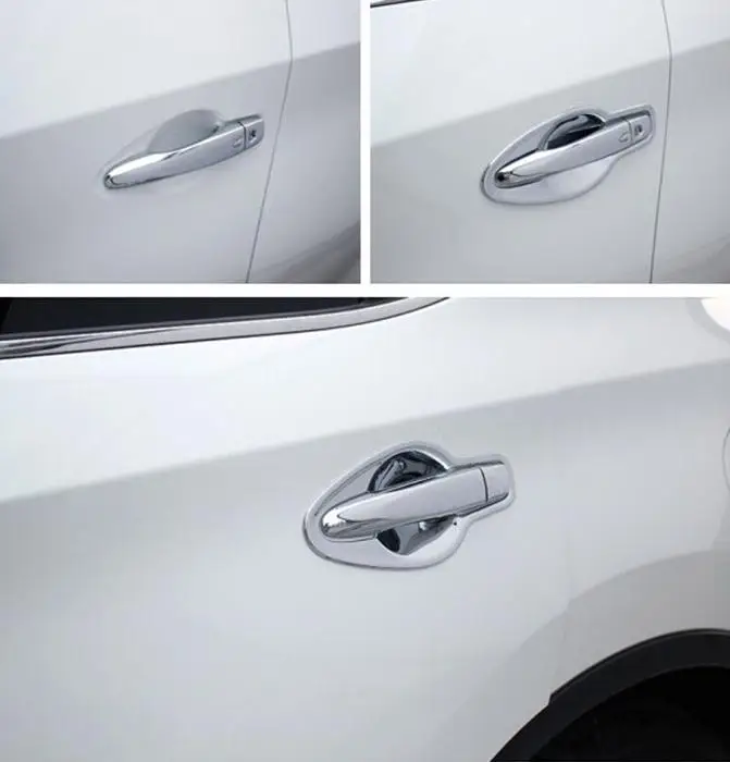 Подходит для NISSAN QASHQAI J11 хромированные дверные ручки крышки чаша крышка отделка вставить рамка смарт-ключ-C