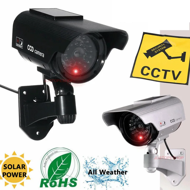 Поддельный манекен видеонаблюдения CCTV Красный вспышка ИК наружная/Внутренняя