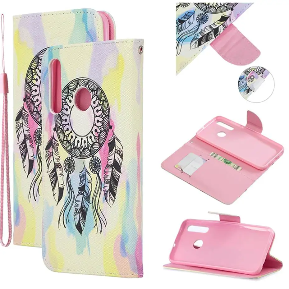 Чехол книжка из искусственной кожи для Huawei P Smart Plus 2019 чехол с рисунком Z