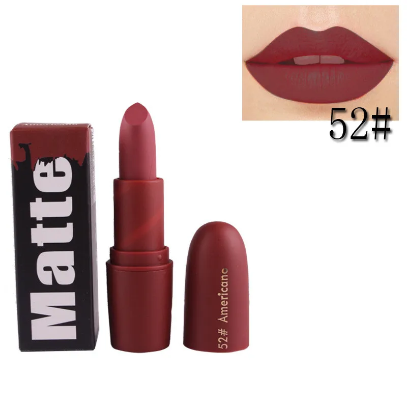 52 Новинка г. Miss Rose 1 шт. Косметическая Помада Увлажняющий Крем гладкие губы долговременная Помада Очаровательная губная помада Рождественский подарок милая - Цвет: 52