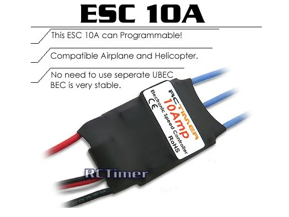 Контроллер скорости бесщеточного двигателя RCTimer 10А ESC ESC10A|brushless motor speed controller|speed