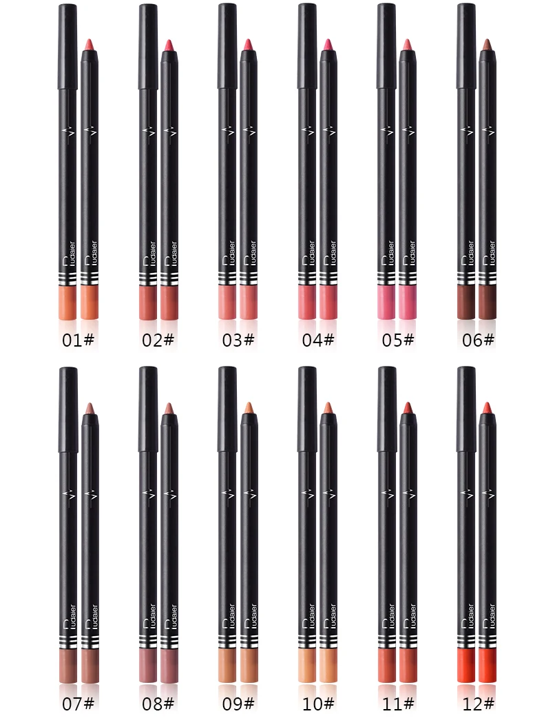 Pudaier Lipliner карандаш цветная косметика для губ длительная пигментная губная помада