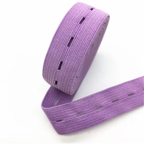 Light purple 18 мм с отверстиями эластичные ленты плоские удлинители сильные регулируемые штаны эластичные поясные ленты для пошив одежды «сделай сам» Аксессуары 1-2 м - Цвет: Light purple