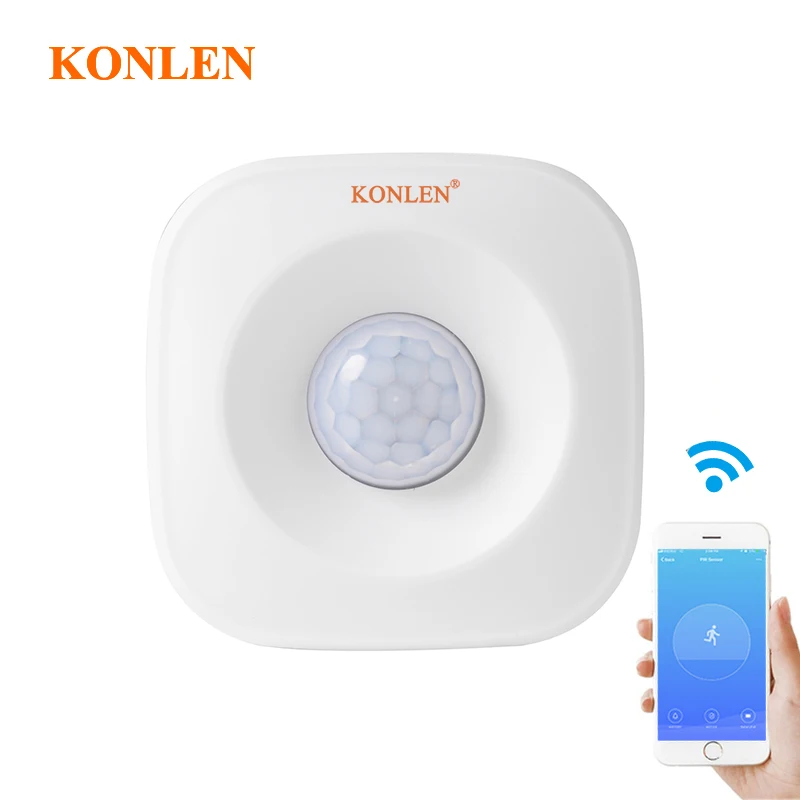 Tuya Smart Life WIFI датчик движения Беспроводная потолочная PIR сигнализация
