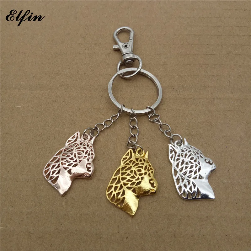 Elfin трендовый американский стаффордширский терьер брелки золотого цвета