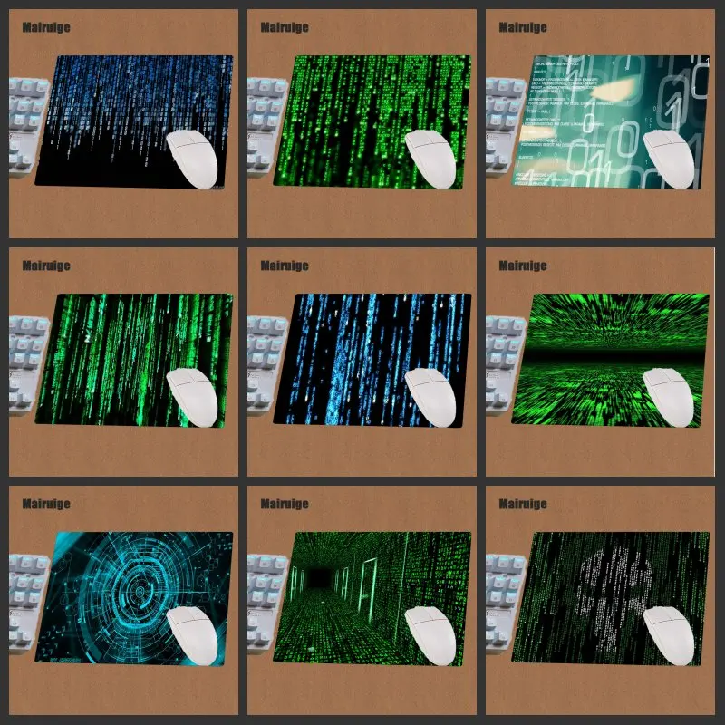 

Mairuige Green Blue Mouse Pad Small Size 22x18/25x20x29x25cm Non-slip Durable Natural Rubber Mouse Pad