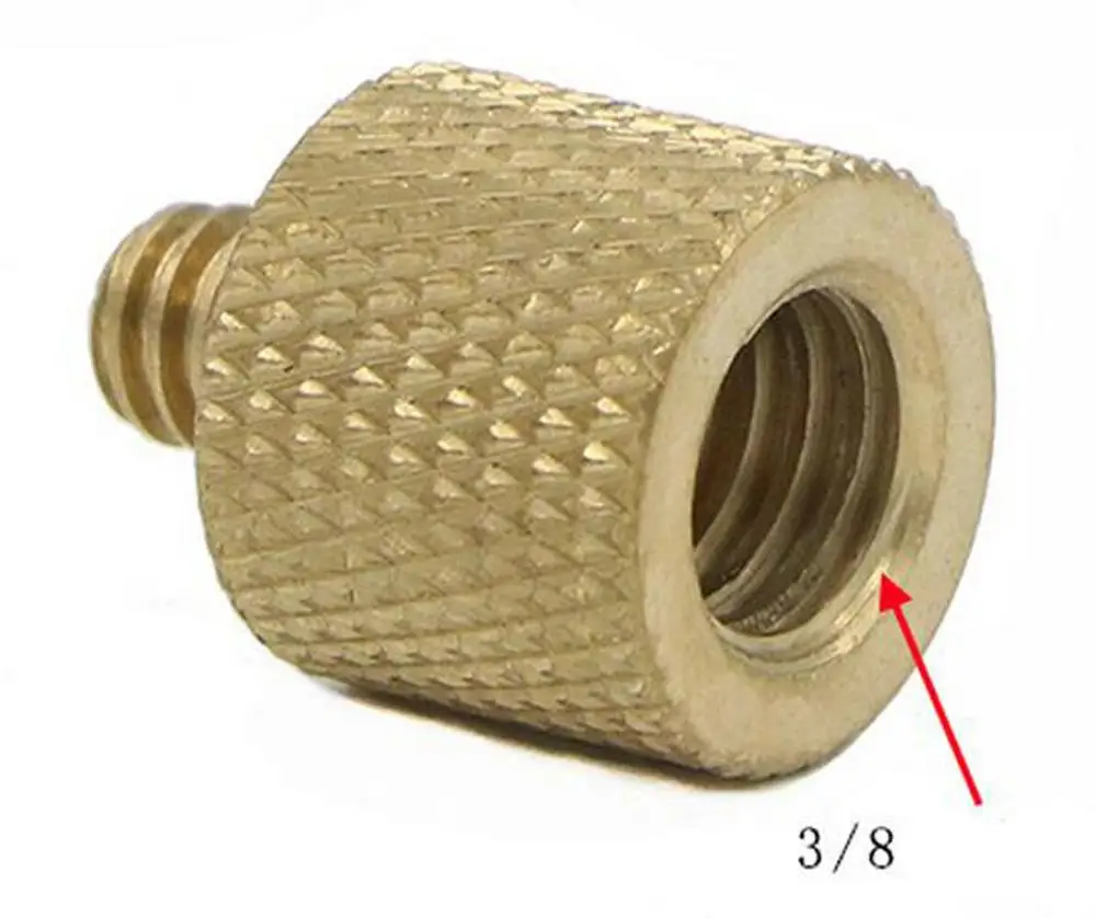 Латунный 3/8 ''гнездовой до 1/4'' мужской штатив с осветительной подставкой