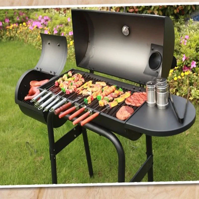 Новое поступление открытый домашний садовый гриль для барбекю BBQ8001B вилла отель толще Портативный Большой барбекю гриль для 5-7 человек