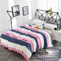 new pink cat plaid flannel fleece blankets soft throw on the bed coperta cobertor sofabeddingplanetv travel sofa cover quilts