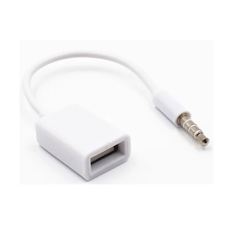 Кабель для передачи данных 3 5 мм штекер-USB гнездо преобразующий кабель AUX