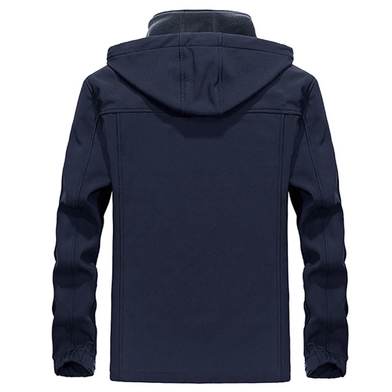 

2019 Mens Autumn Winter Jacket Men Casual Military Hooded Collar Wool Liner Warm Solid Color Windbreaker Men Outerwear