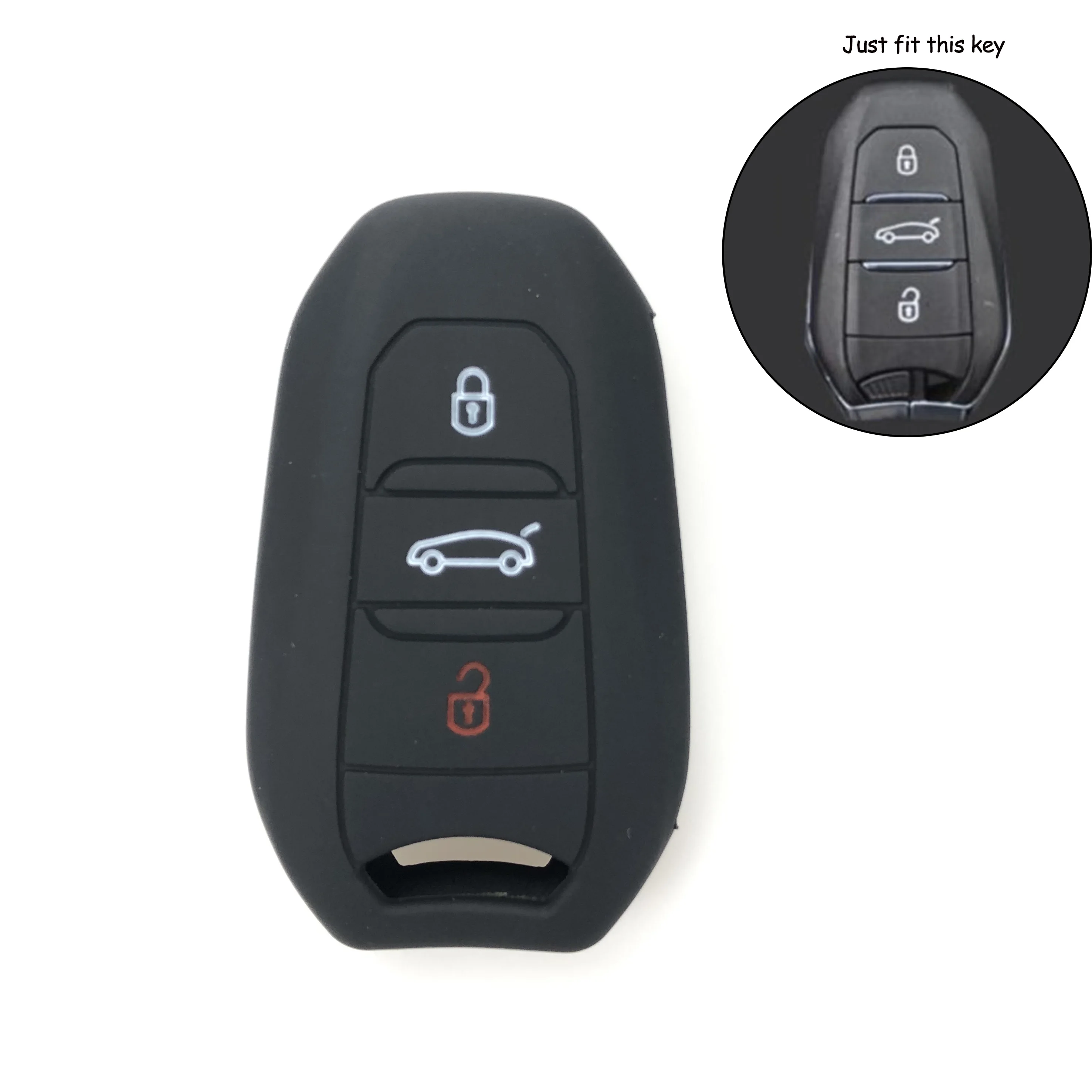 Для peugeot 208 308 508 3008 5008 для Citroen C4 Picasso DS3 DS4 DS5 DS6 силиконовый чехол ключей от машины