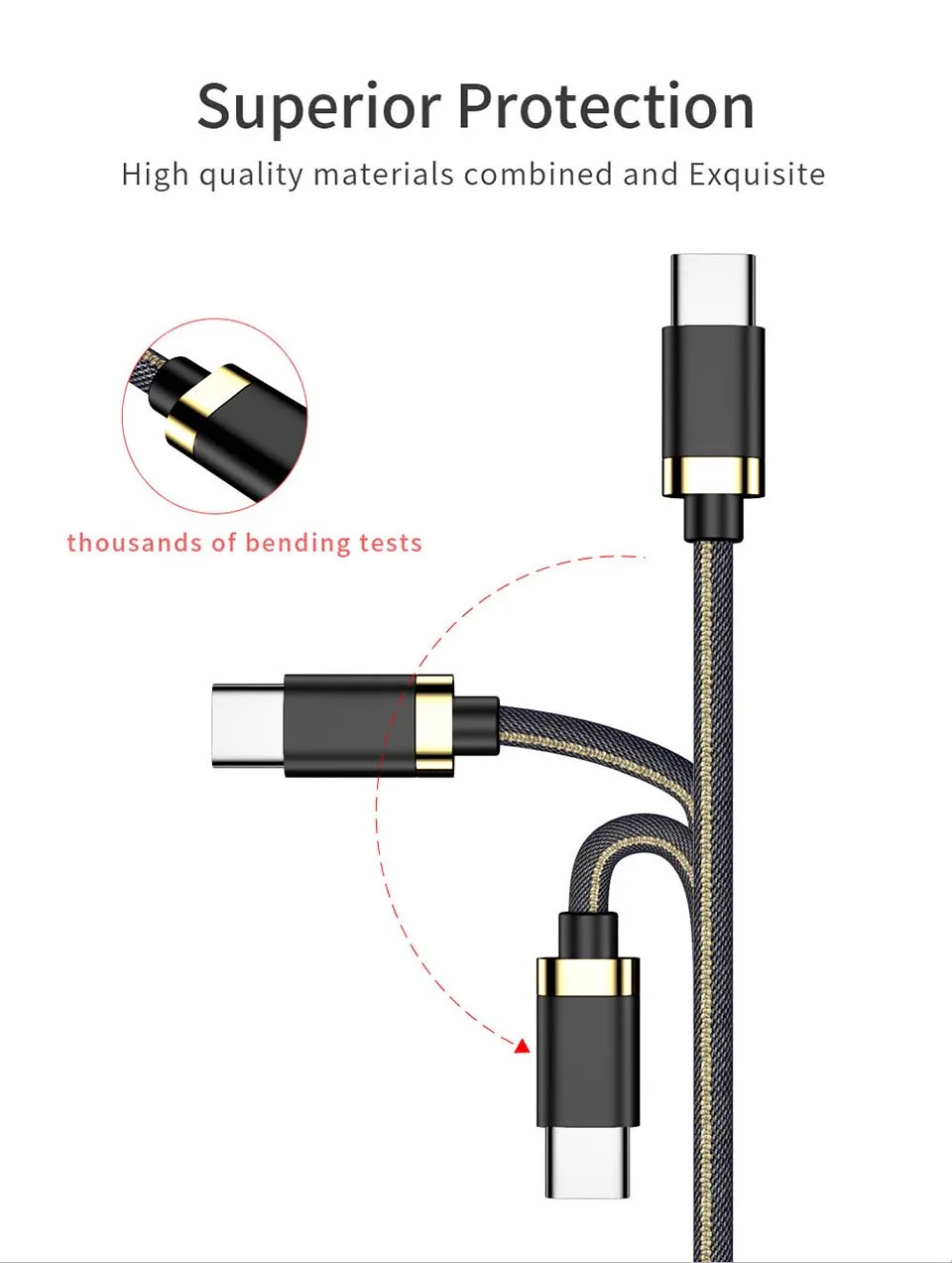 Кабель USB type C для Xiaomi mi 8 9 Красный mi Note 7 USB-C кабель для samsung S8 S10 провод для быстрого заряда USB C кабель для зарядки мобильного телефона