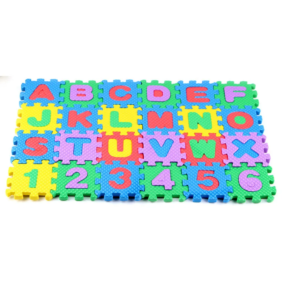 6 см * см/шт мини 36 шт. EVA Пазлы Kid Игрушка ABC буквы алфавита цифра пены коврик